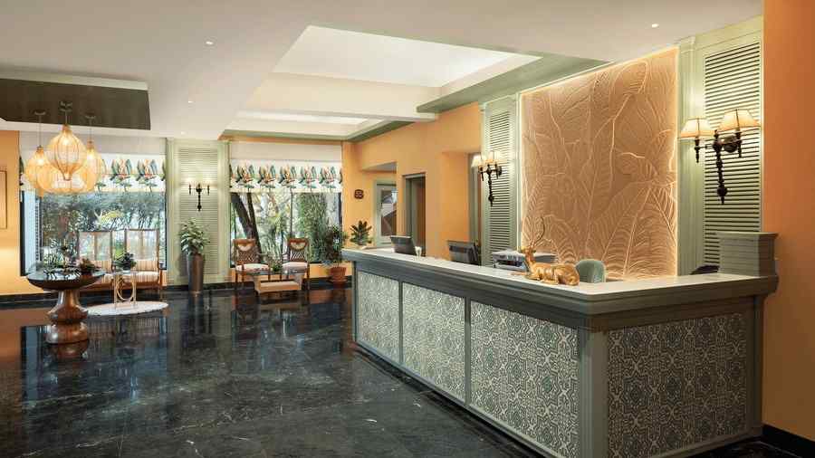 An omage of a reception area - The Riverview Retreat, Corbett